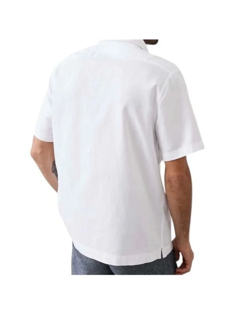 Linen-Blend White Banana Republic Button Down Cuba SS Shirt White Men’s XL TALL